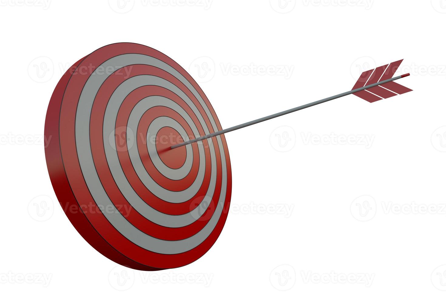 Target to hit, concept of aim for business success. 3d render photo