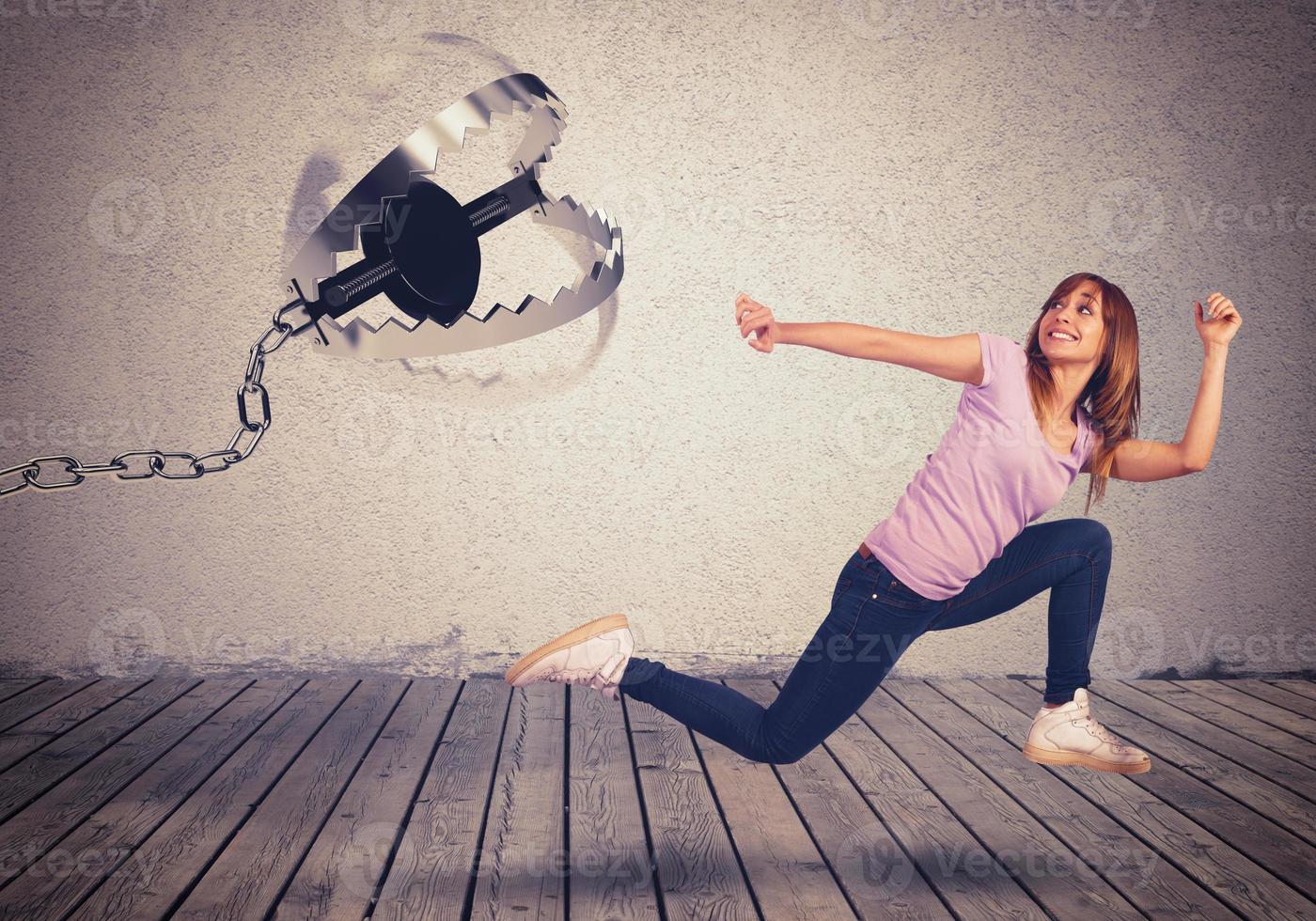 Chased by a trap photo