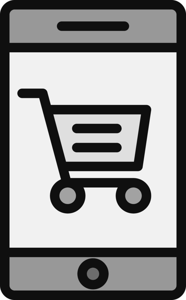 icono de vector de compras en línea