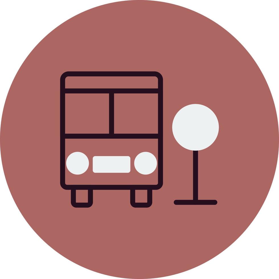 Bus Station Vector Icon
