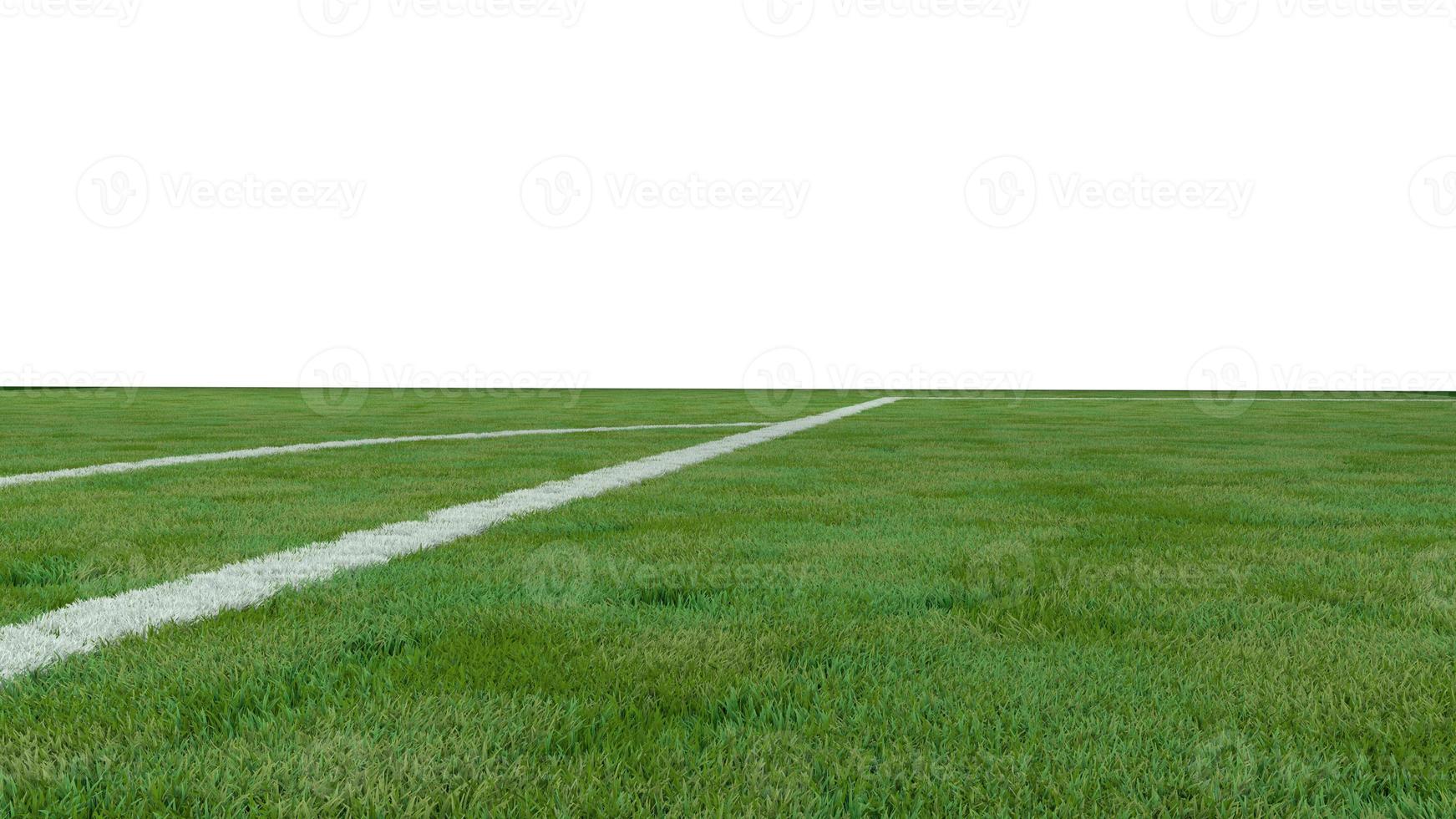 Lawn playground of a football stadium with signals. 3d render photo