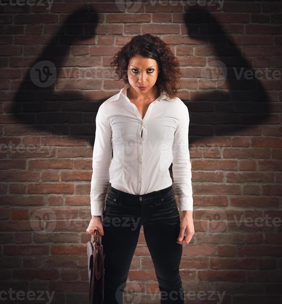 Angry and confident businesswoman photo