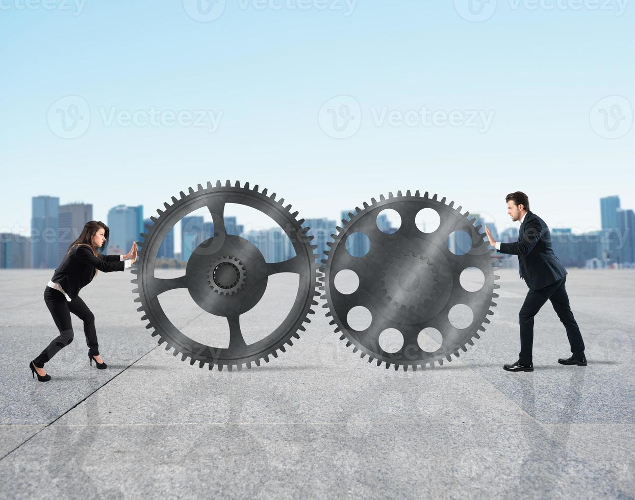 Teamwork of businesspeople photo