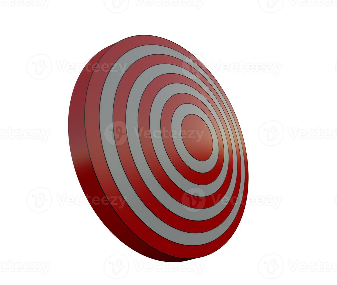 Target to hit, concept of aim for business success. 3d render photo