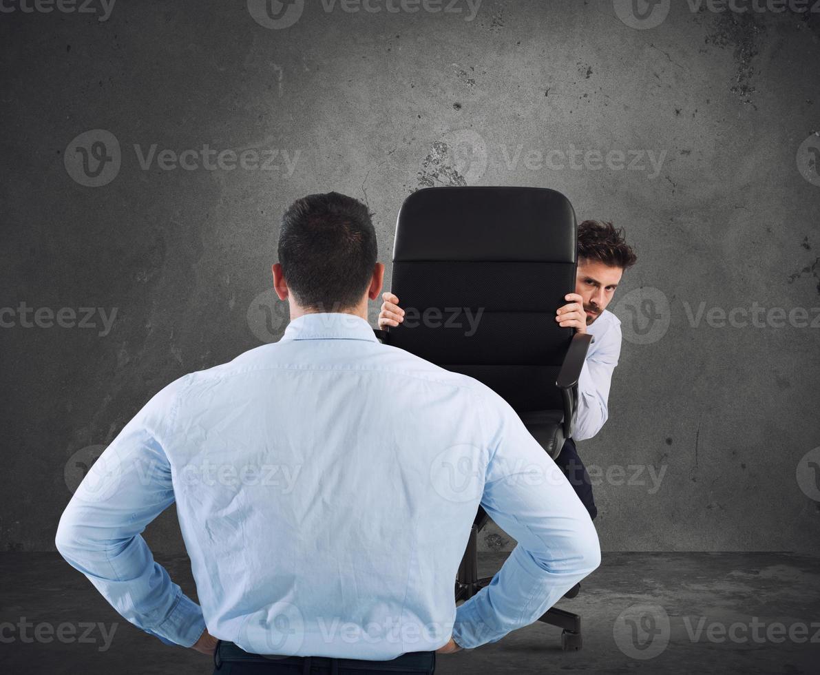 Businessman is afraid of his boss 20726393 Stock Photo at Vecteezy