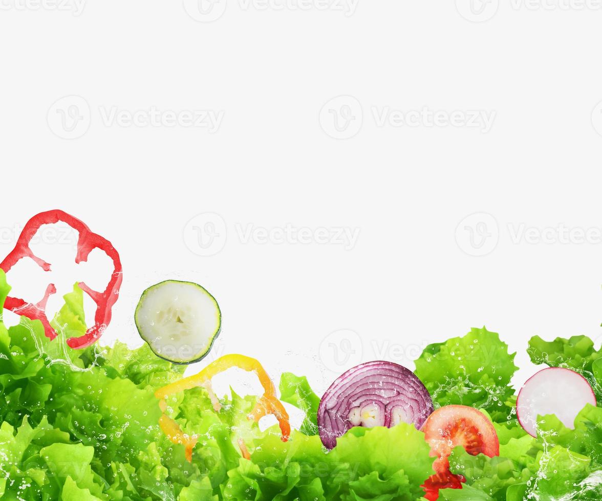 Fresh salad. Healthy food for wellness concept photo