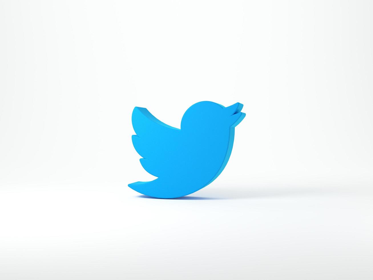 Twitter logo ion white background. Madrid, Spain, 2022 photo