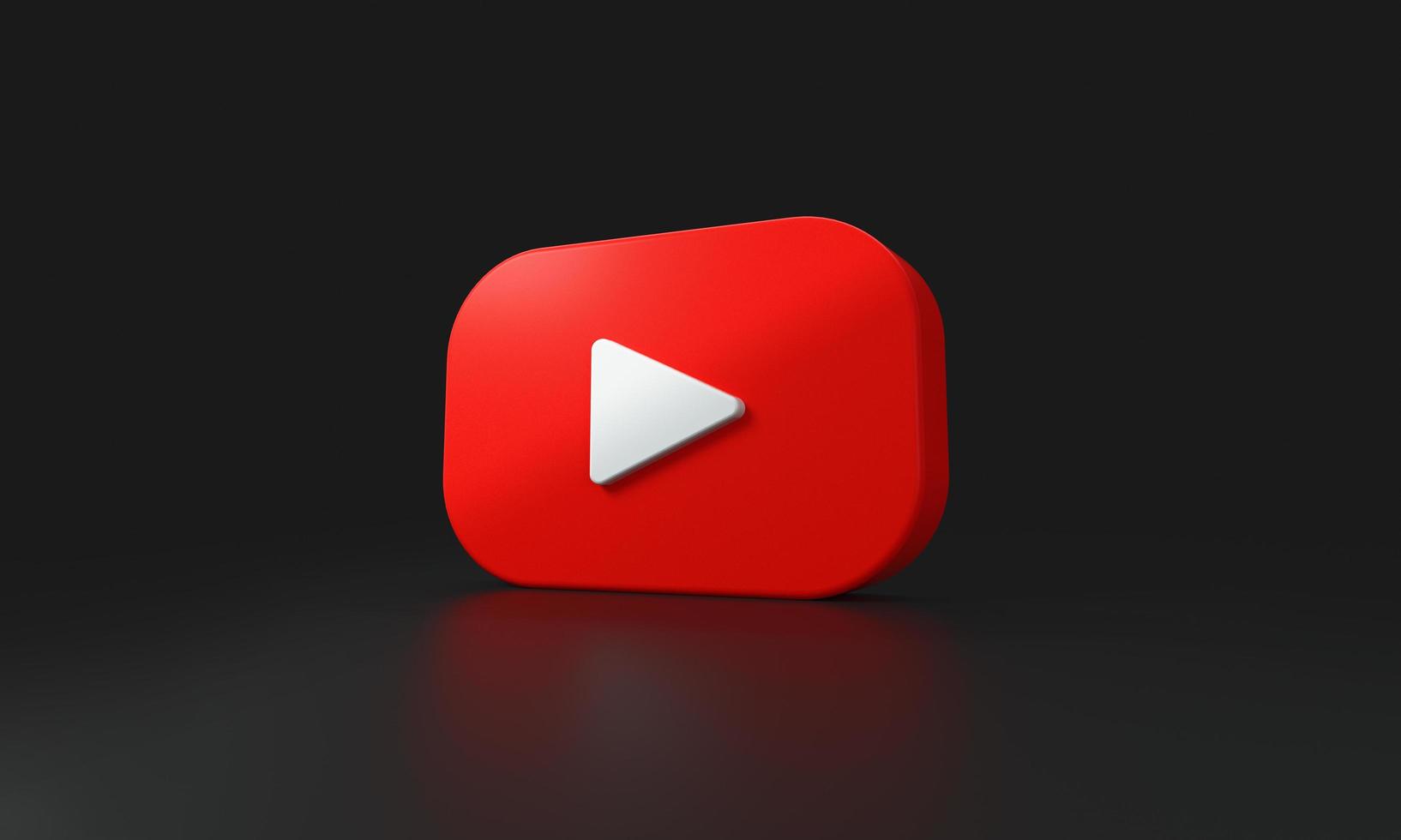 Youtube logo on black background. Madrid, Spain, 2022 photo