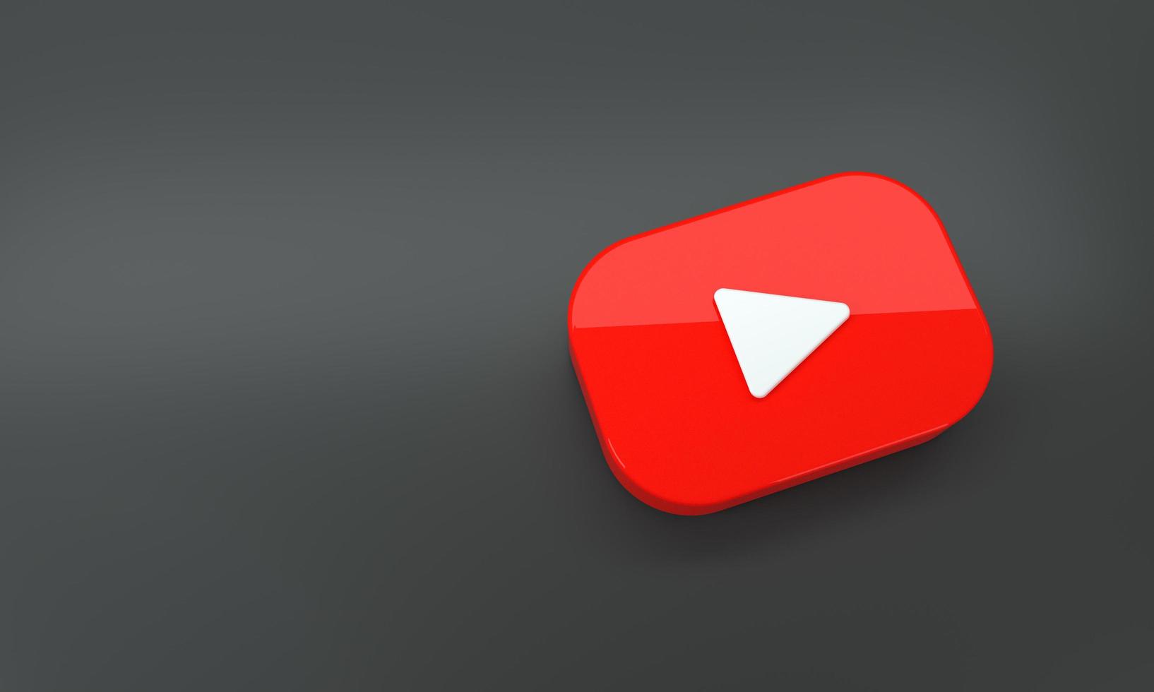 Youtube logo with space for text and graphics on black background. Madrid, Spain, 2022 photo