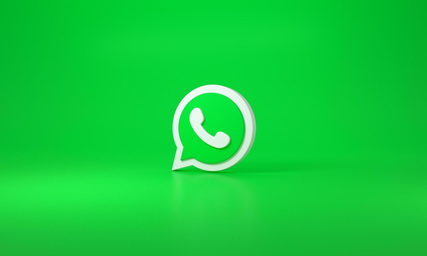 Whatsapp logo on green background. Madrid, Spain, 2022 photo