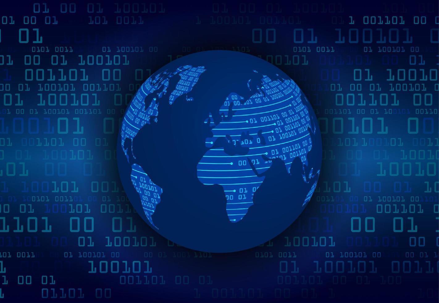 holograma de mapa del mundo moderno sobre fondo de tecnología vector