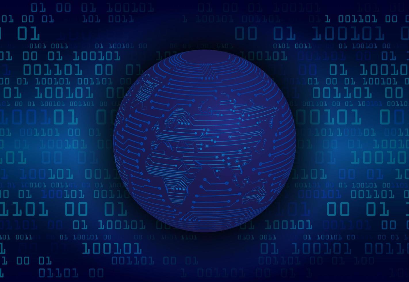 Modern World Map Holograph on Technology Background vector