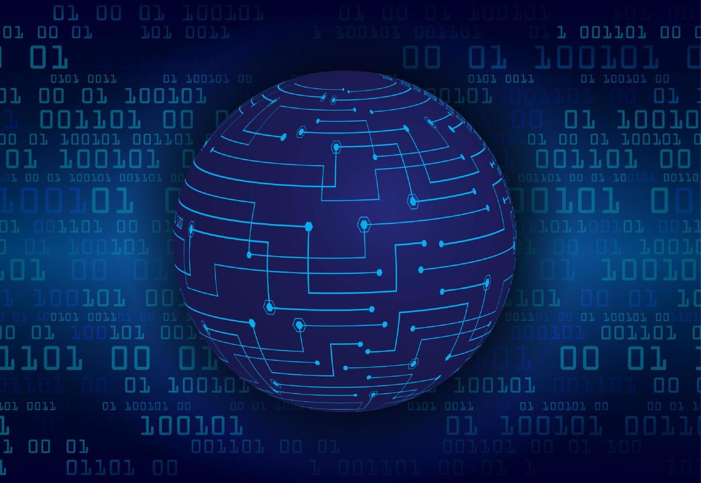 Modern World Map Holograph on Technology Background vector