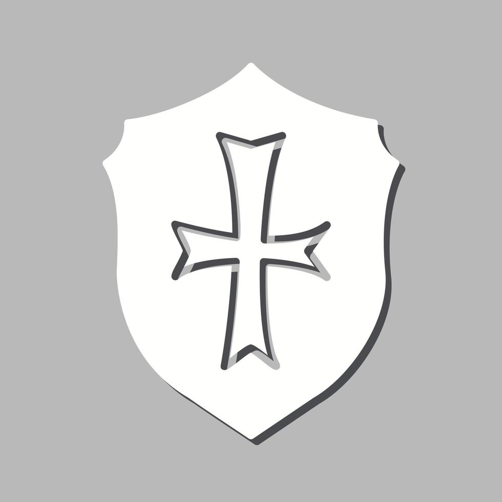 icono de vector de escudo único