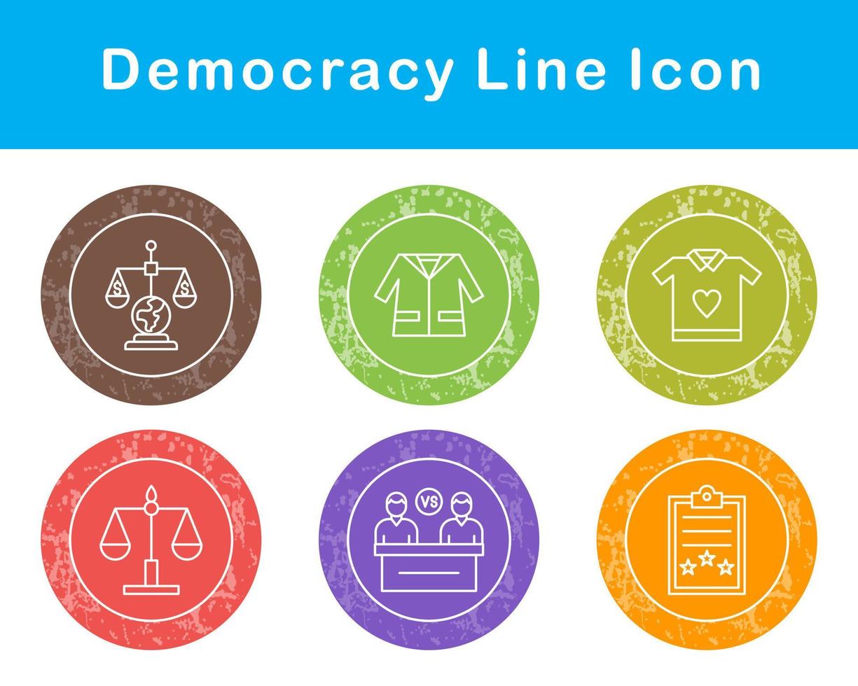 democracia vector icono conjunto