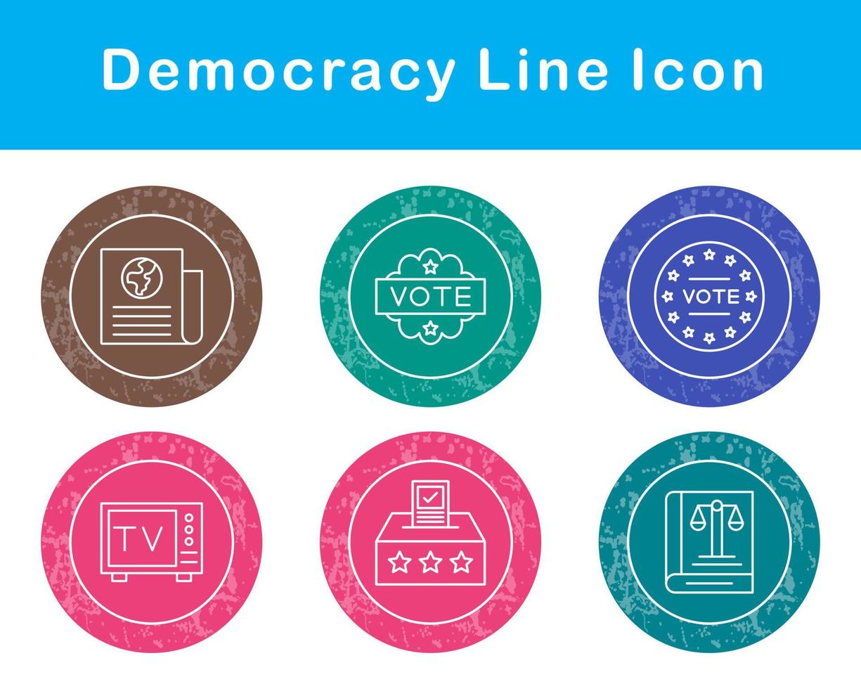 democracia vector icono conjunto