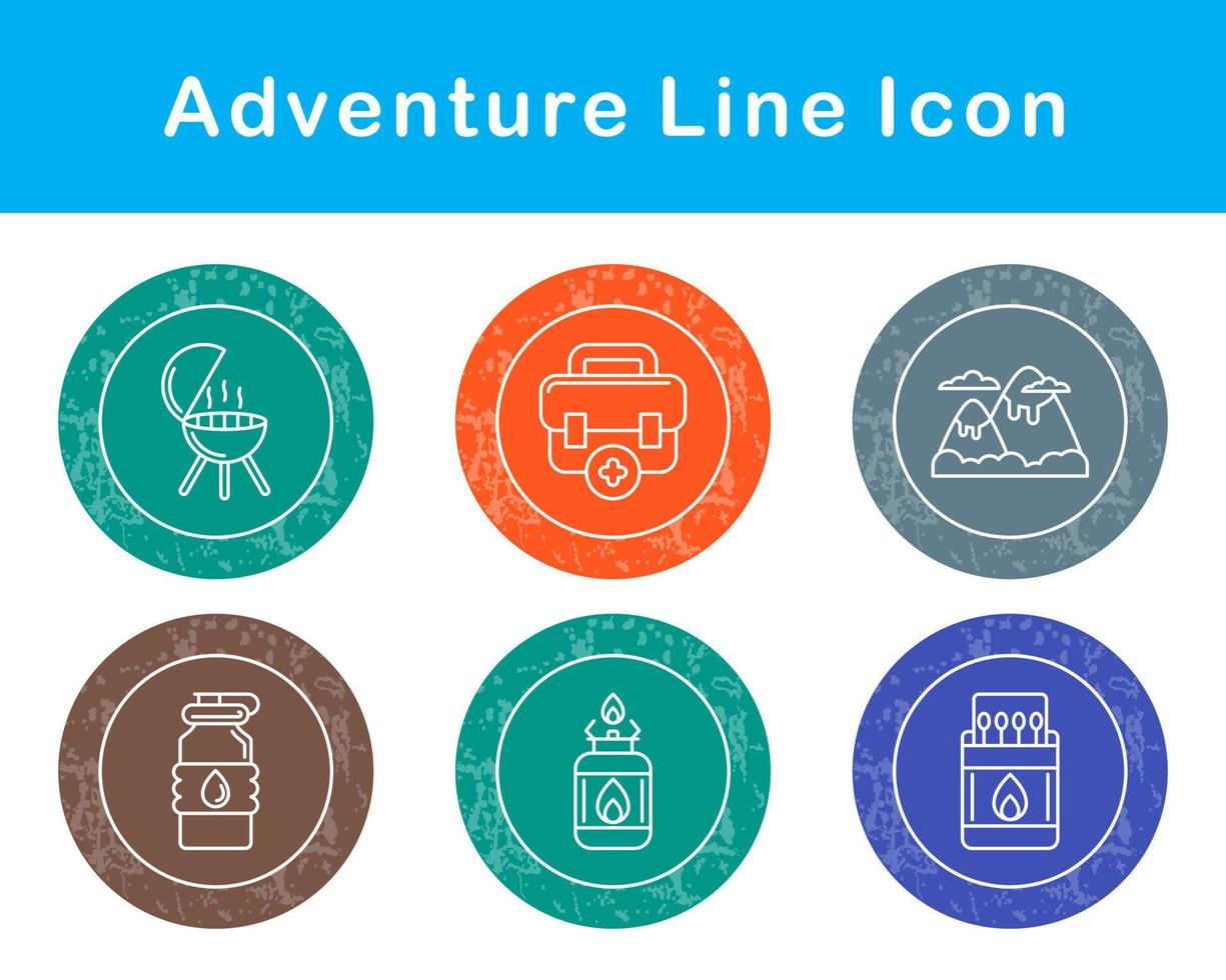 conjunto de iconos de vector de aventura