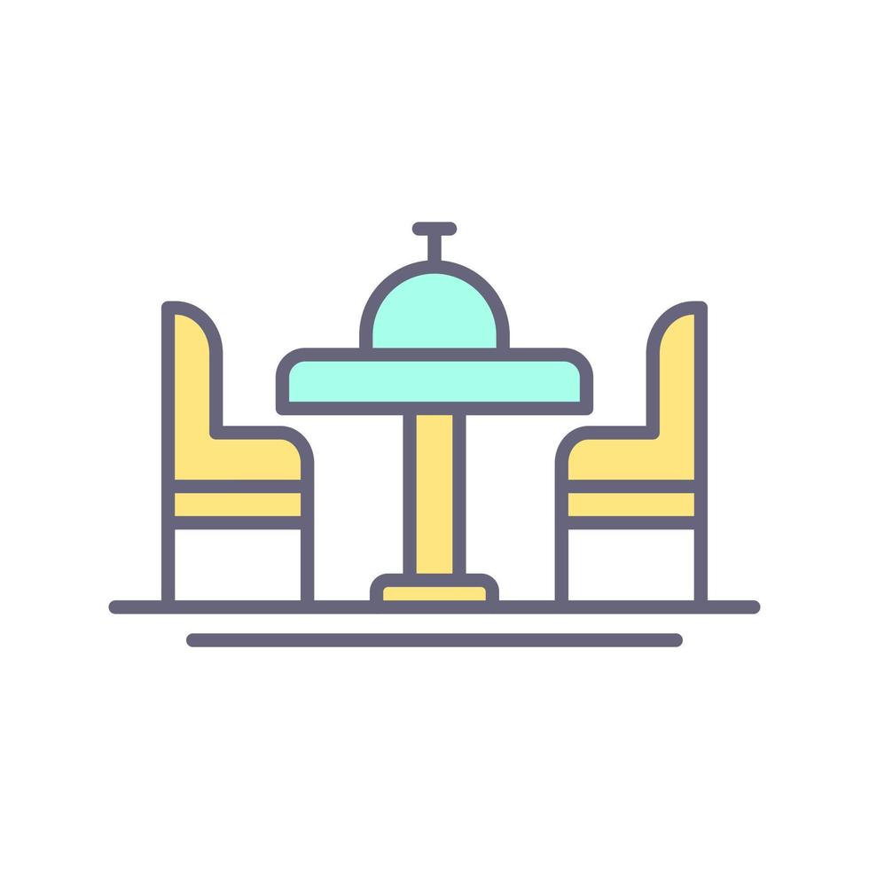 Dinning Table Unique Vector Icon