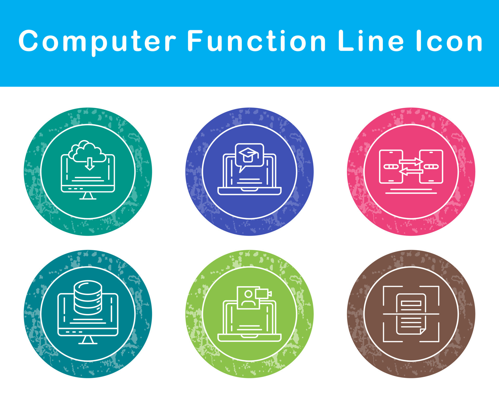 Computer Function Vector Icon Set 20728258 Vector Art at Vecteezy