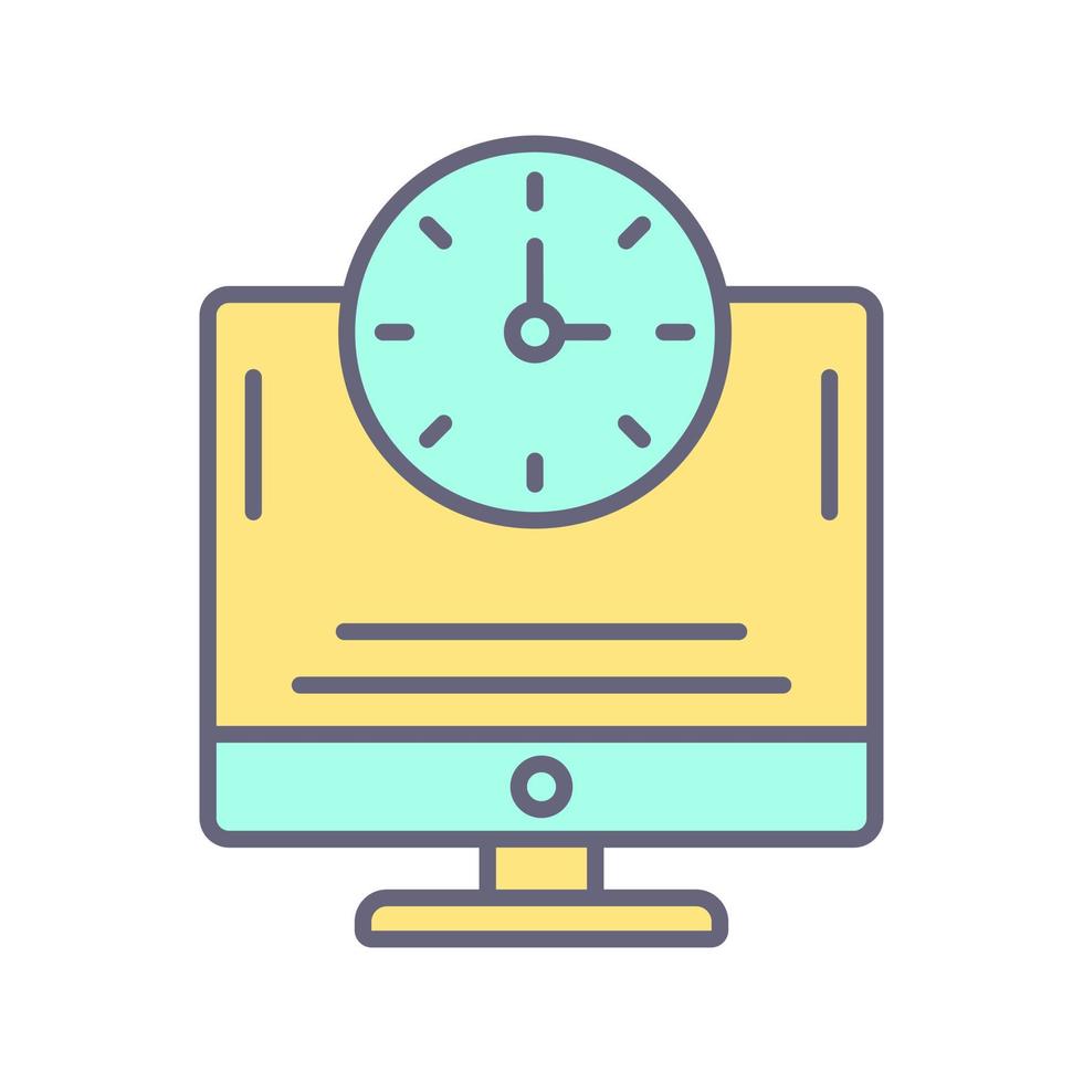 Online Time Unique Vector Icon