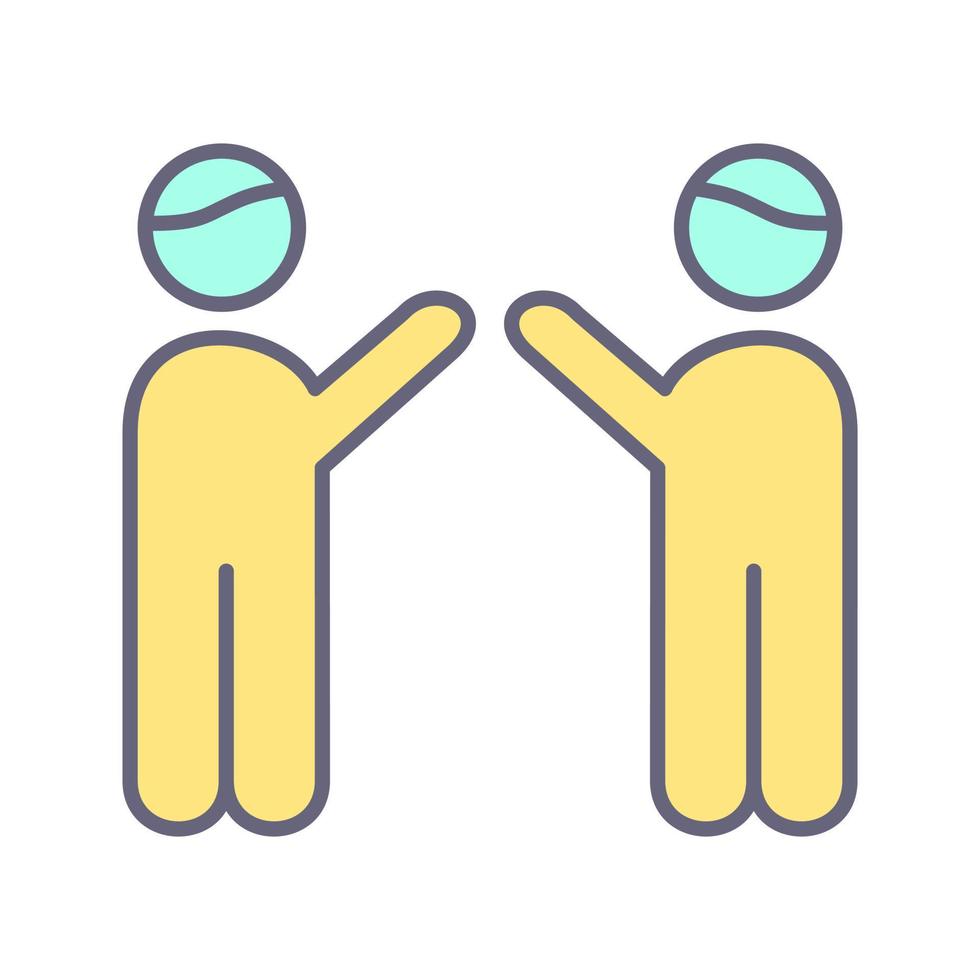 Waving to people Unique Vector Icon