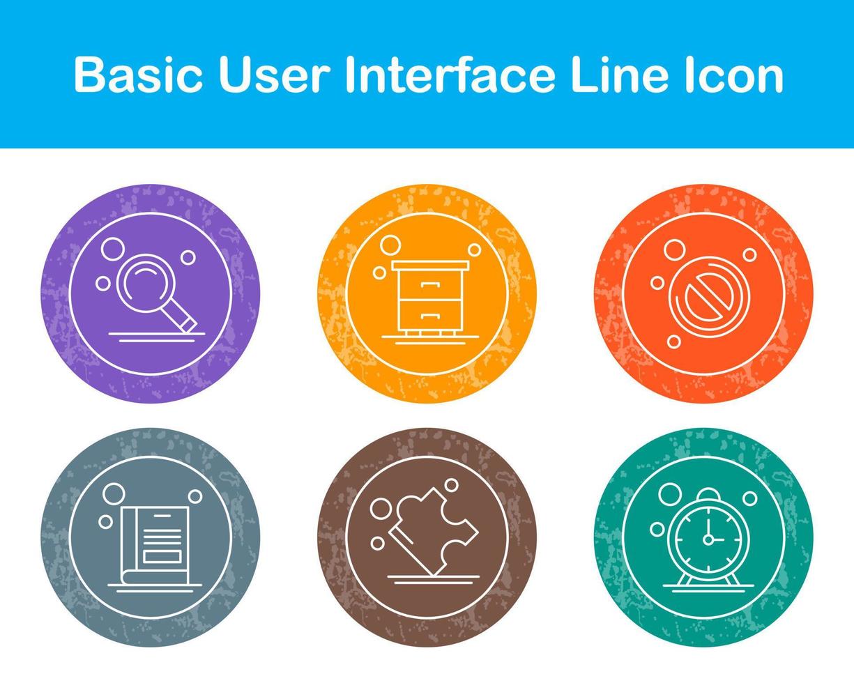 básico usuario interfaz vector icono conjunto