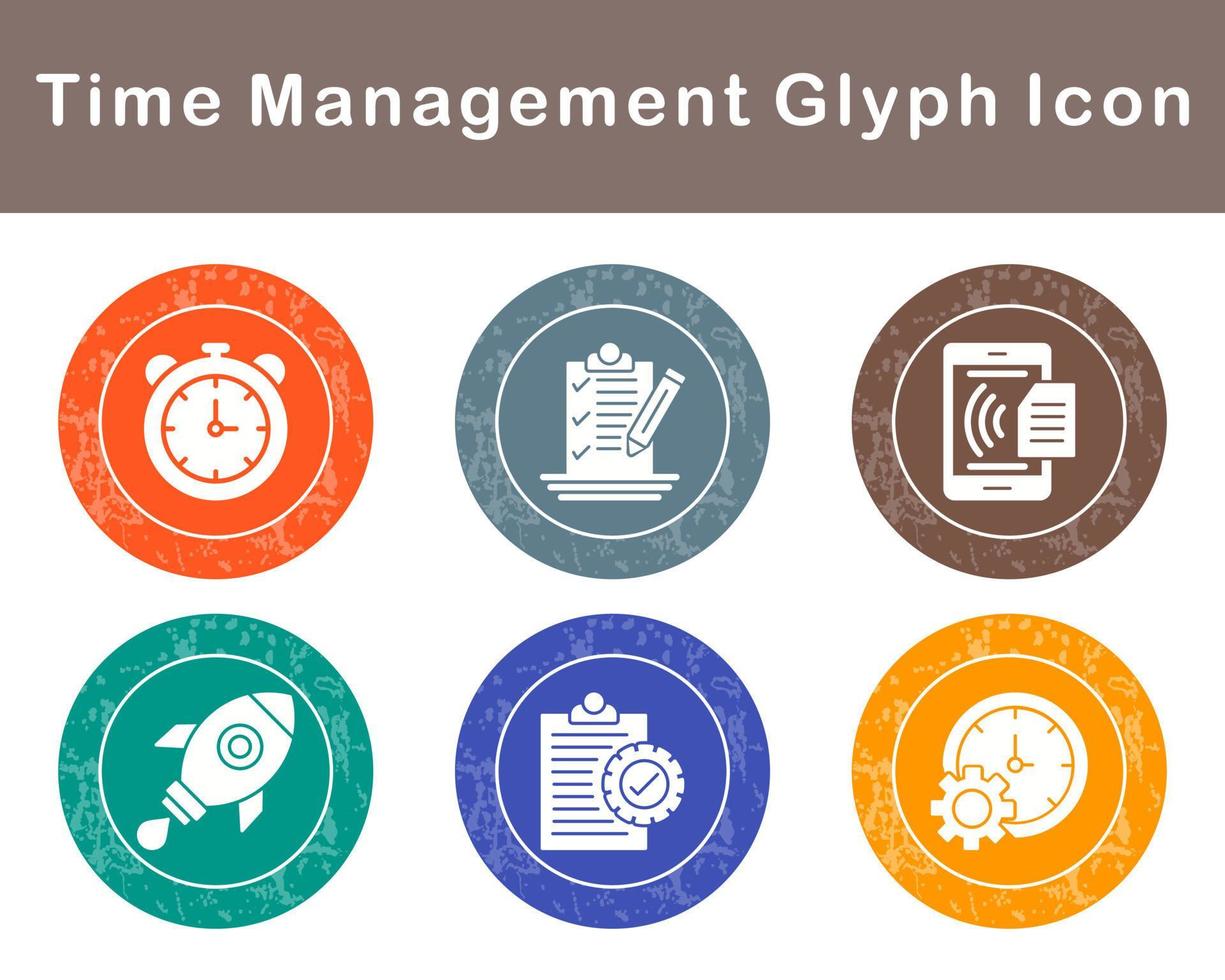 Time Management Vector Icon Set