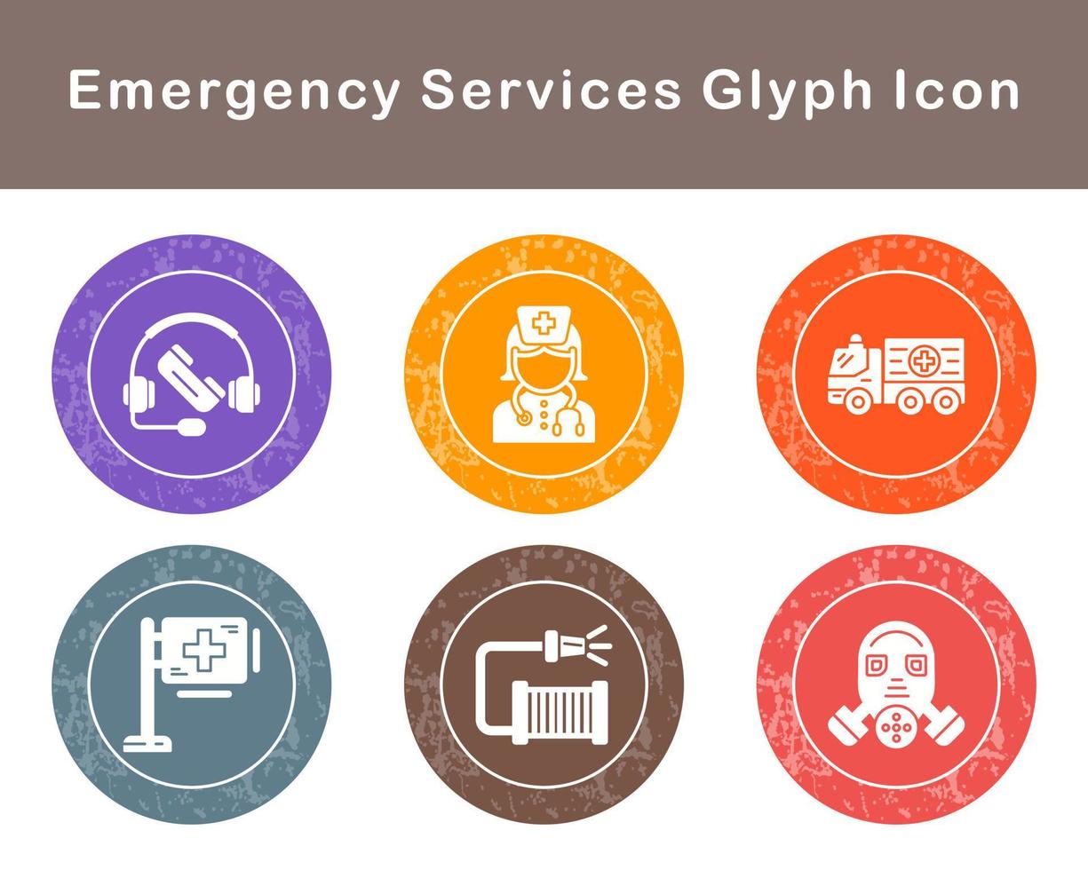 Emergency Services Vector Icon Set
