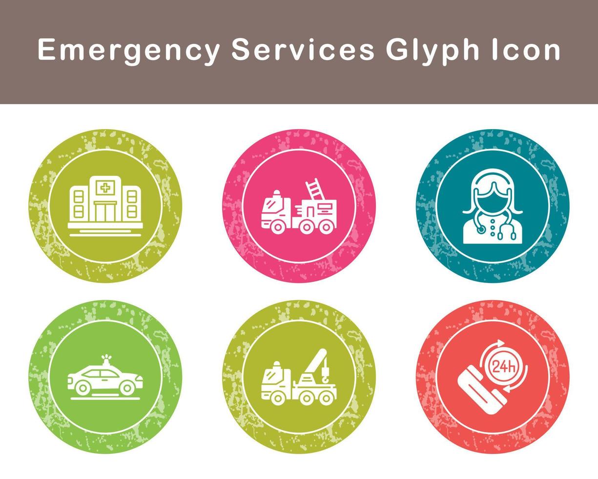 Emergency Services Vector Icon Set