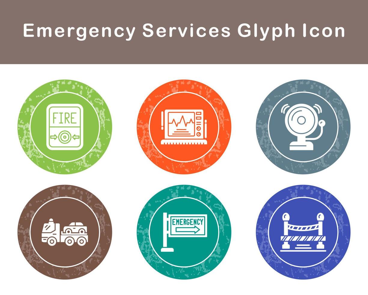 Emergency Services Vector Icon Set
