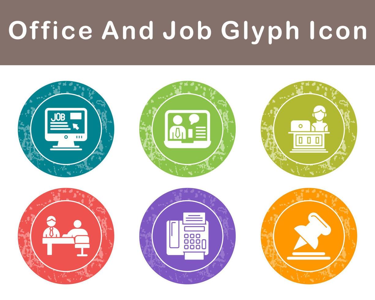 Work Office And Job Vector Icon Set