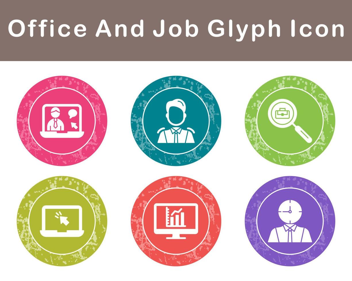 Work Office And Job Vector Icon Set