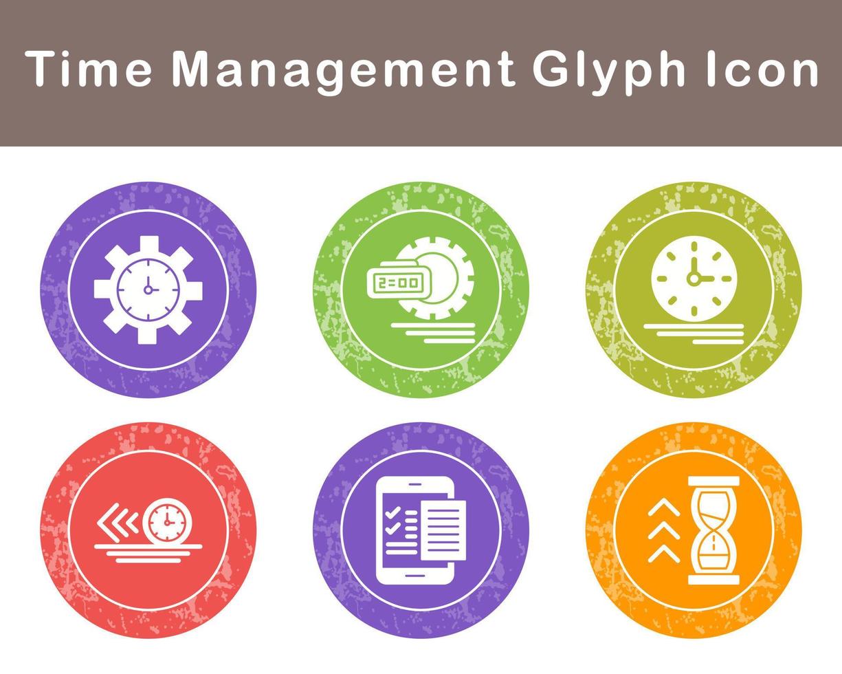 Time Management Vector Icon Set