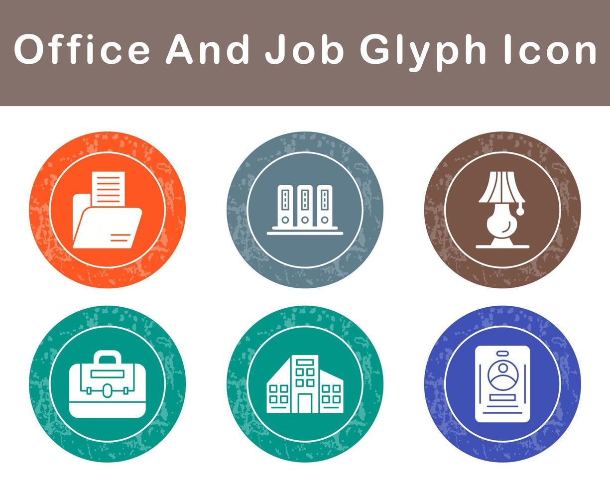 Work Office And Job Vector Icon Set
