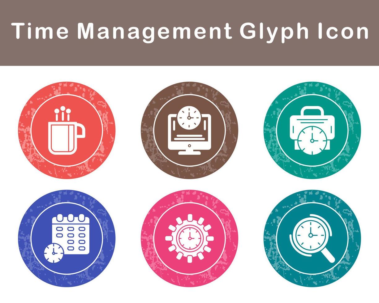 Time Management Vector Icon Set