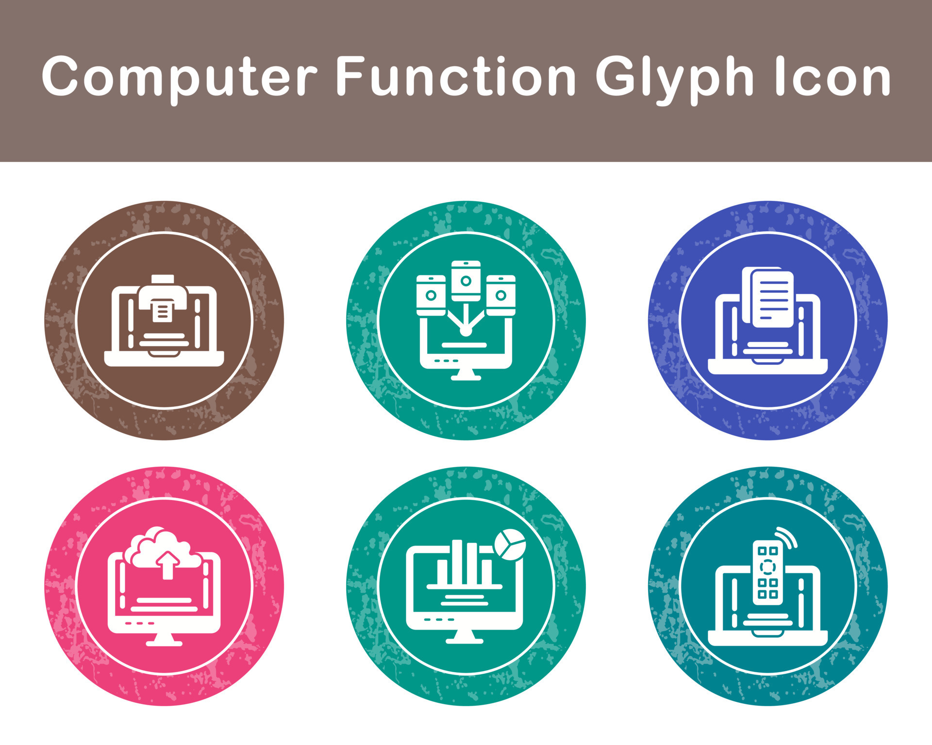Computer Function Vector Icon Set 20728800 Vector Art at Vecteezy