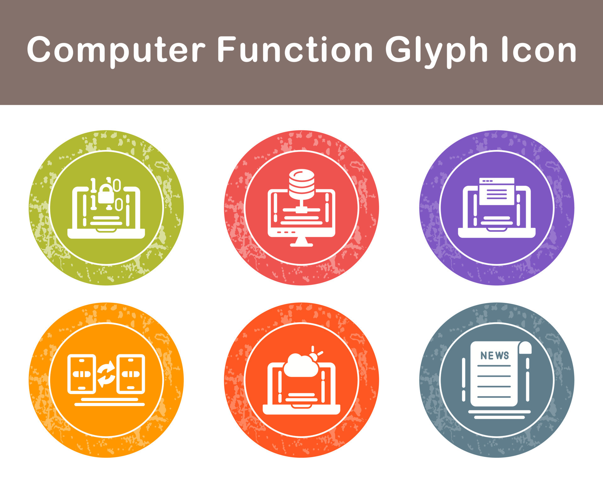 Computer Function Vector Icon Set 20728829 Vector Art at Vecteezy