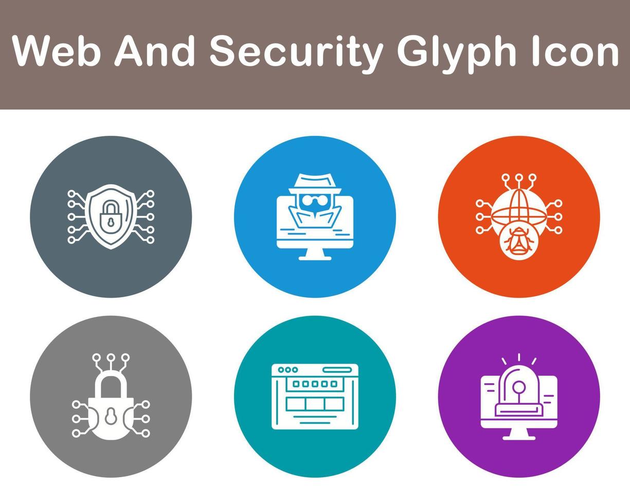 Web And Security Vector Icon Set