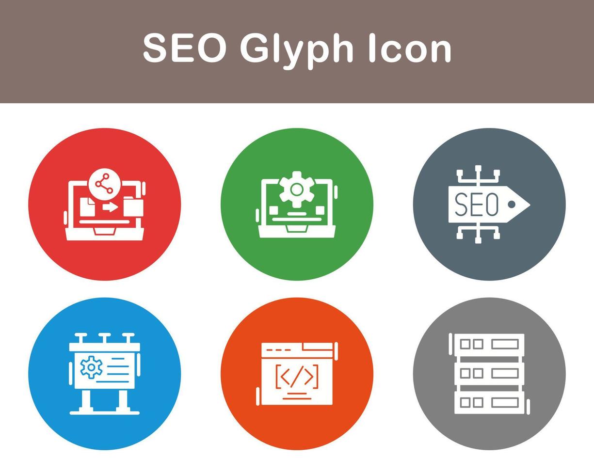 seo vector icono conjunto