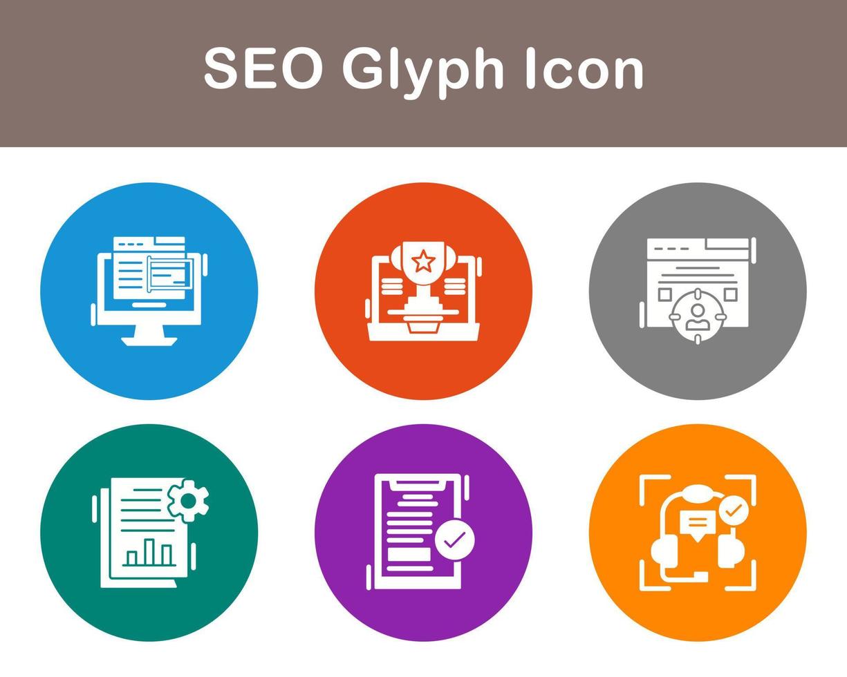 seo vector icono conjunto