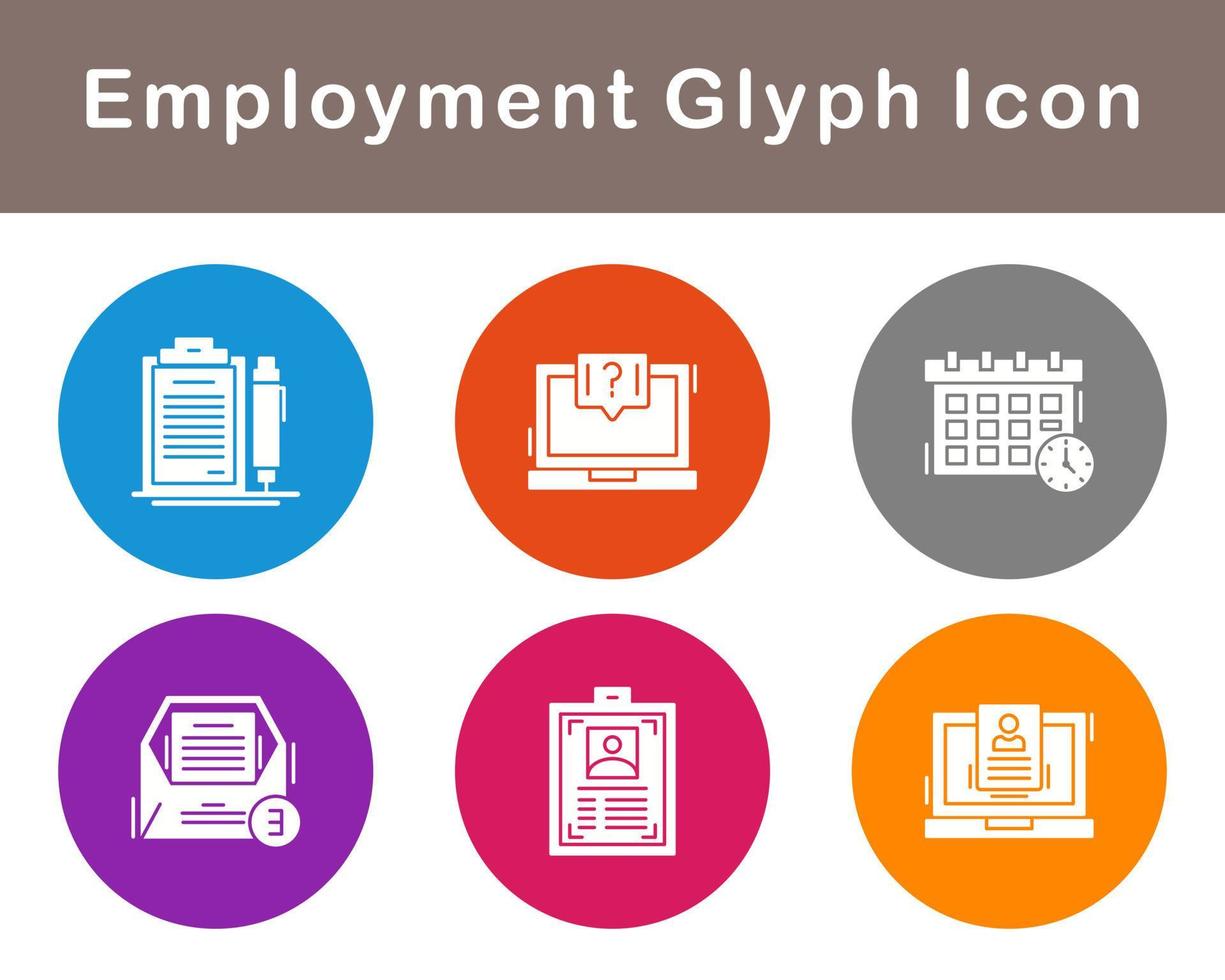 Employment Vector Icon Set