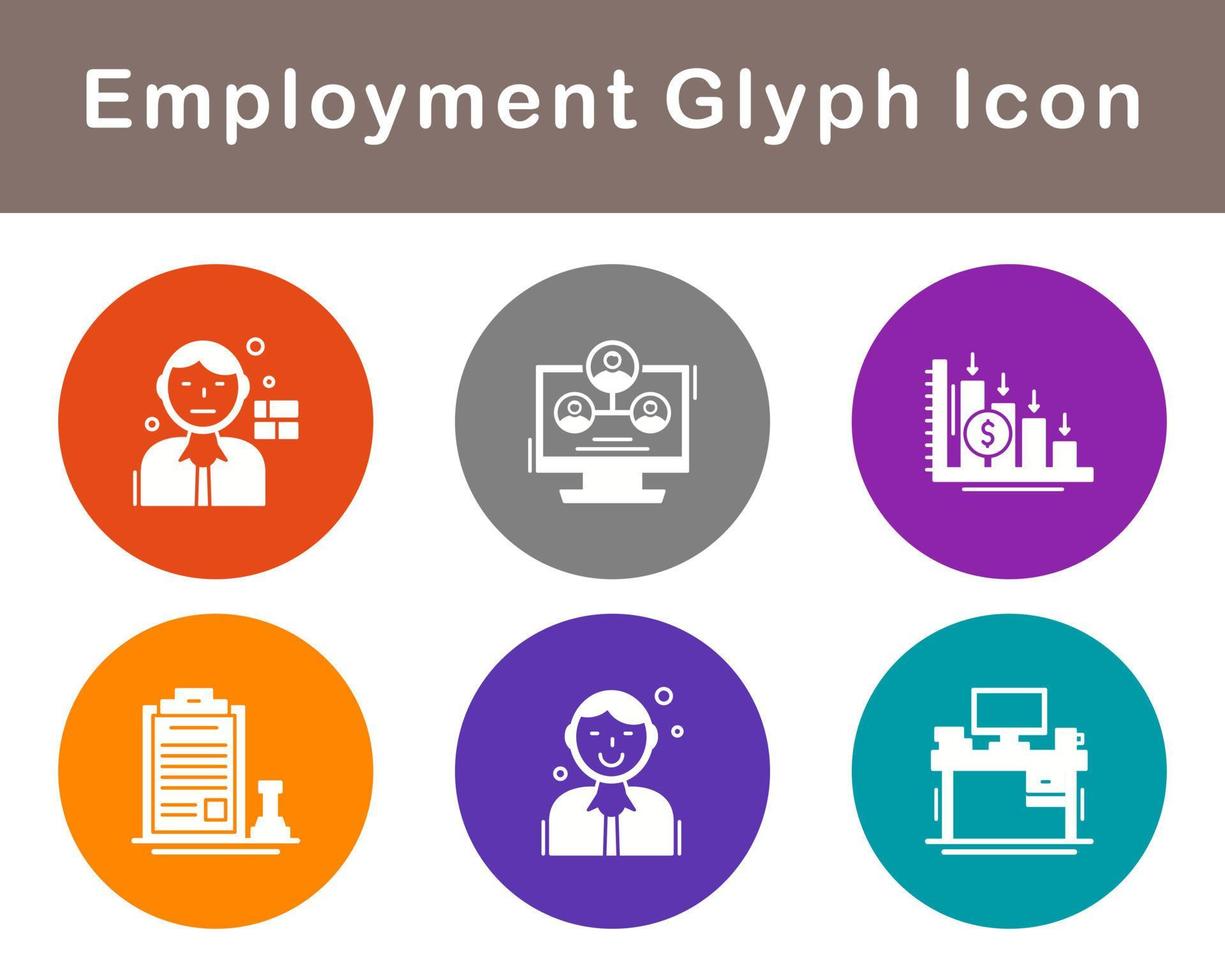 Employment Vector Icon Set