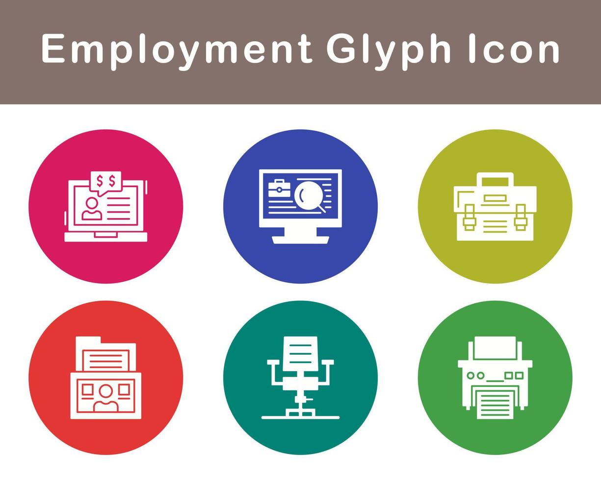 Employment Vector Icon Set