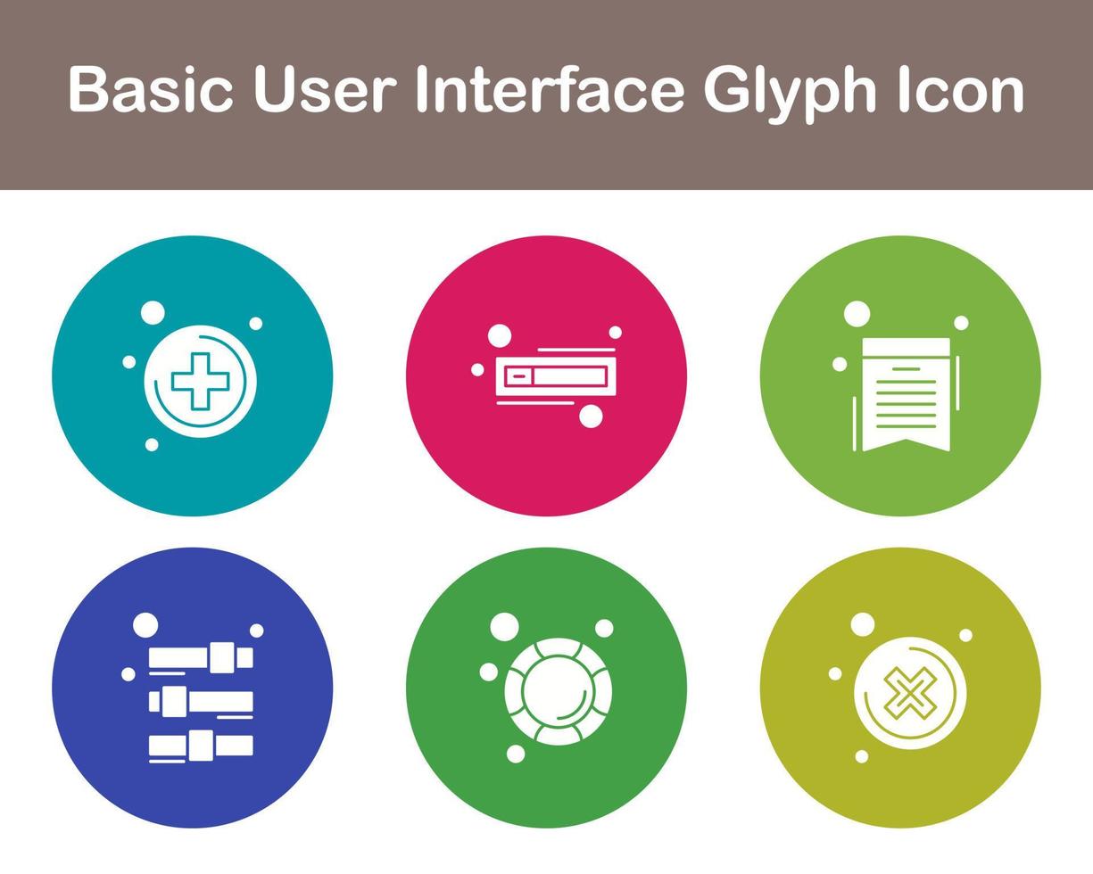 Basic User Interface Vector Icon Set