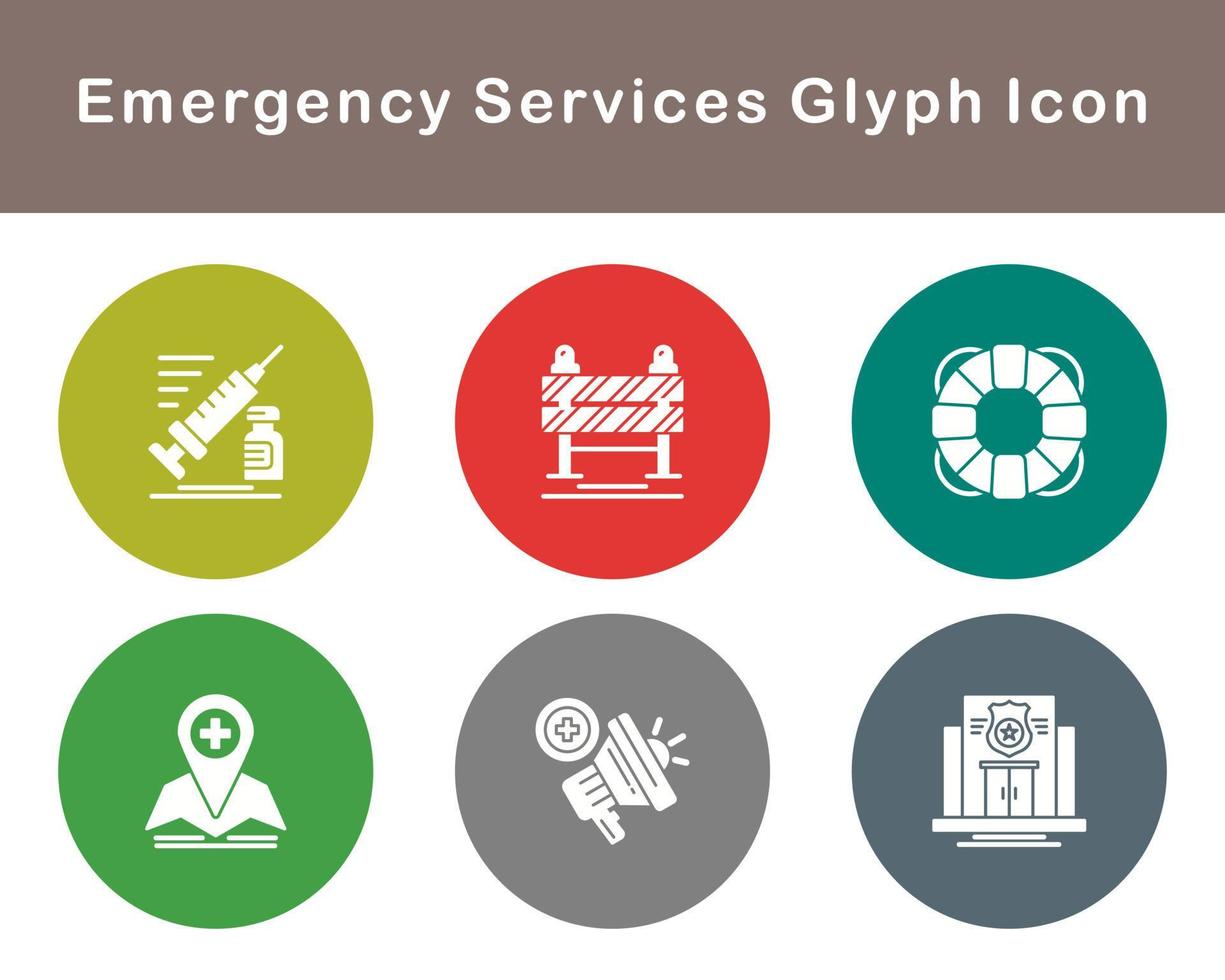 Emergency Services Vector Icon Set