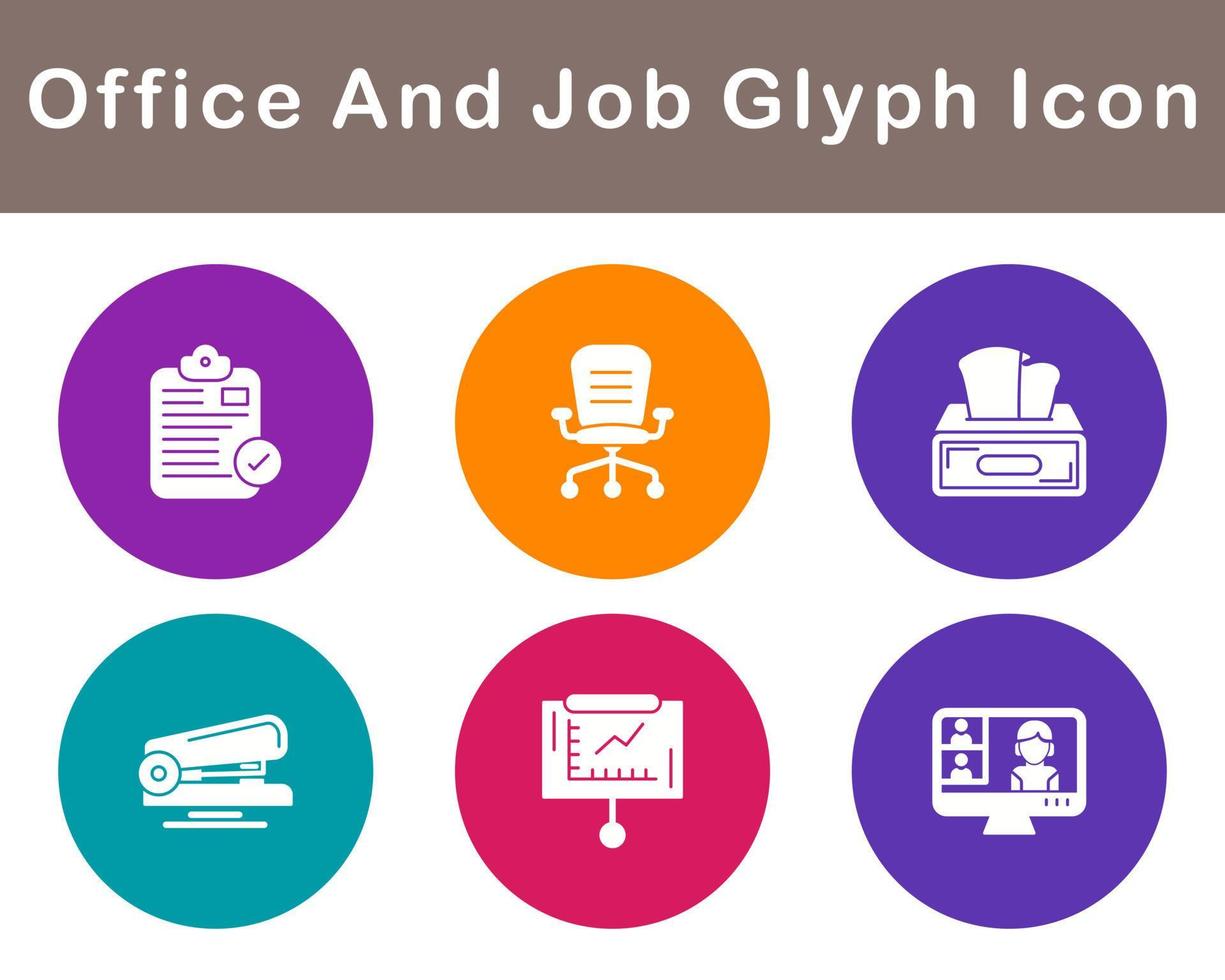 Work Office And Job Vector Icon Set