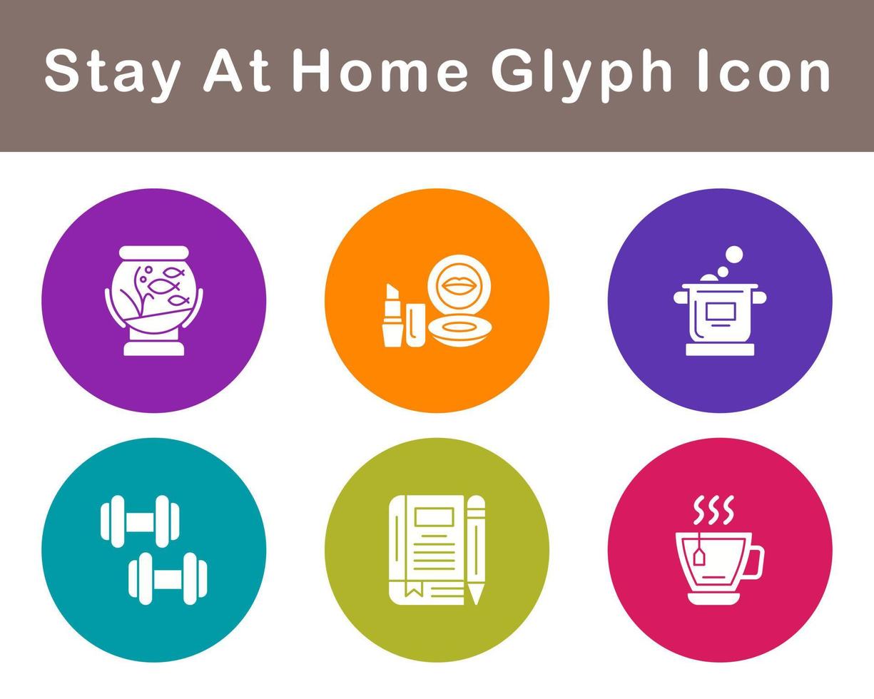 Stay At Home Vector Icon Set