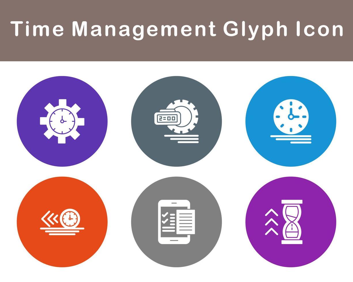Time Management Vector Icon Set