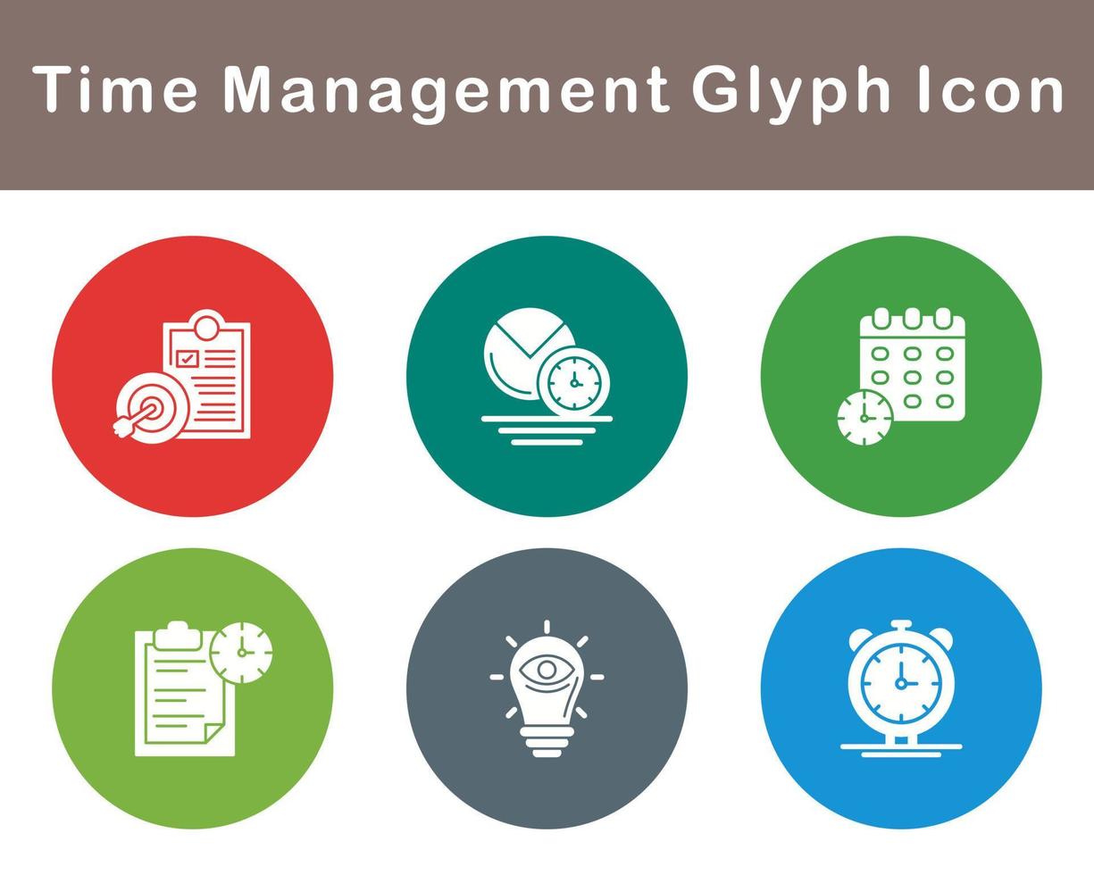 Time Management Vector Icon Set