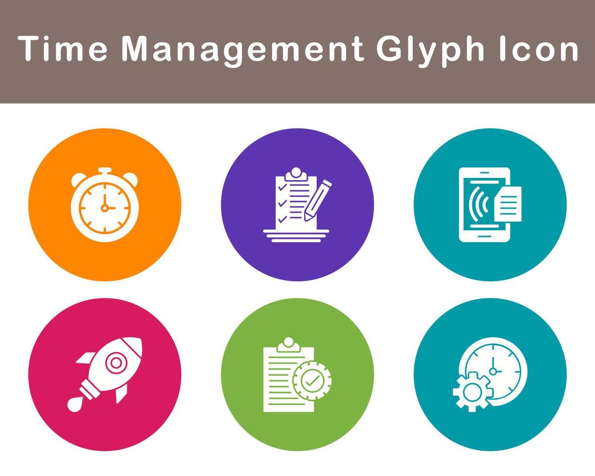 Time Management Vector Icon Set